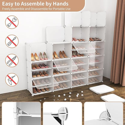 ROJASOP Shoe Storage Cabinet, 12-Tier Shoe Organizer 96 Pairs Extra Large