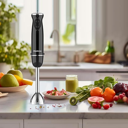 Blackcow Immersion Blender Handheld, 500W Electric Hand Blender, Electric Hand