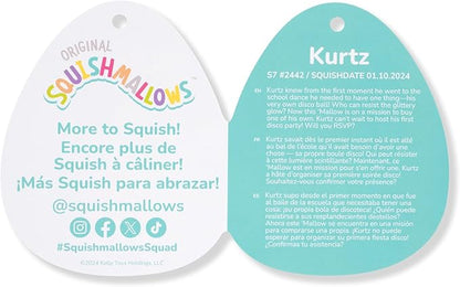 Squishmallows Original 8-Inch Kurtz Grey Teal Piranha - Official Jazwares Plush (Little)
