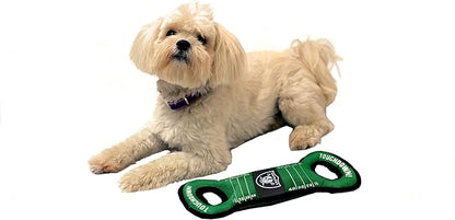 NFL Football Field DOG TOY with Squeaker. - LOS VEGAS RAIDERS - For Tug, Toss, and Fetch. - Tough & Durable PET TOY
