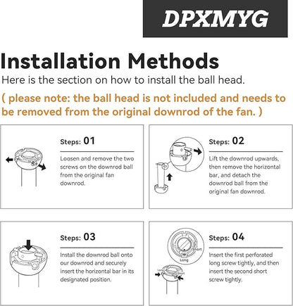 DPXMYG 36 inch Ceiling Fan Downrod