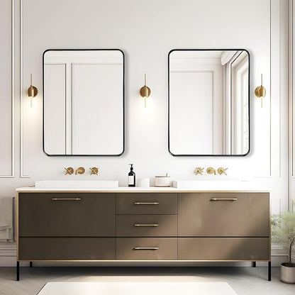 Fabuday Large Black Bathroom Mirror 40x30 Inch