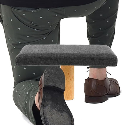 Portable Seiza Bench with Cushion for and Prayer Sturdy Single-Leg Stool for Comfortable Multipurpose Seating for Adults Over Modern Grey Design