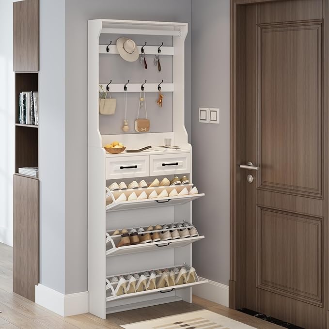 Vibe & Dine Shoe Cabinet, Entryway Shoe Storage Cabinet