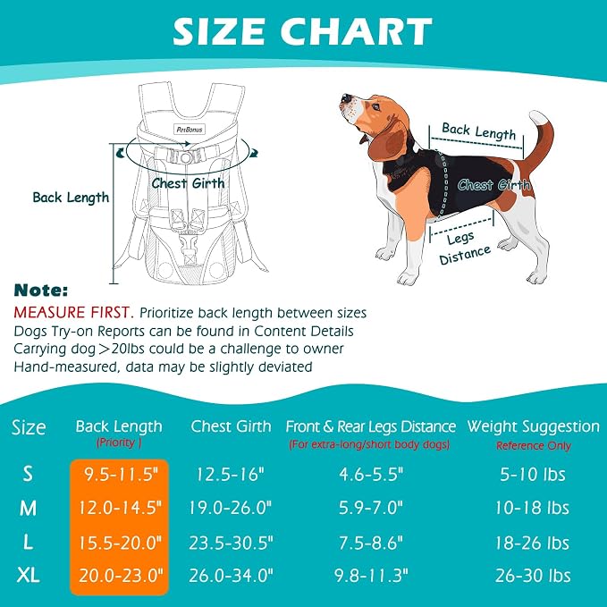 PetBonus Dog Front Carrier Backpacks, Legs Out Easy-fit Puppy Chest Carrier | Hands Free, Adjustable, Safety Strap, Walking Hiking Cycling Motorcycle bag, For Small Medium Dogs (Purple, XL)