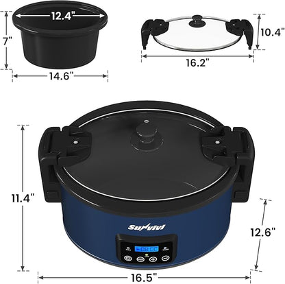 Sunvivi 8.5 Quart Programmable Slow Cooker: Multi-Cooker Food Warmer