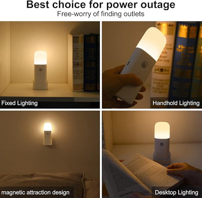 Motion Sensor Night Light, Dimmable Night Lights with 5 Brightness Levels, 2000mAh Rechargeable Battery Operated Light, Portable Motion Sensor Light for Kids Room, Bedroom, Hallway