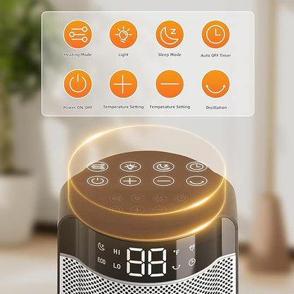 Space Heaters for Indoor Use Large Room, 70 ° Oscillation, Fast Heating Ceramic