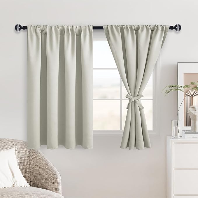 JIUZHEN Short Blackout Curtains
