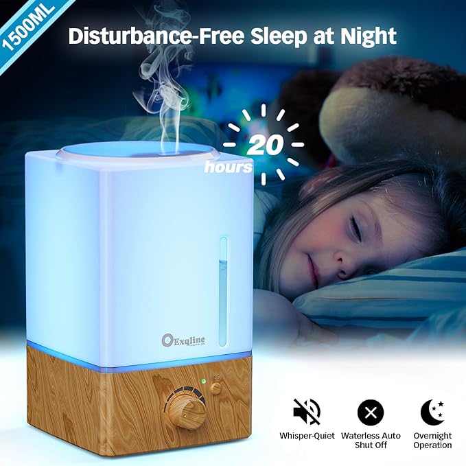 Exqline 1500ml Large Aroma Essential Oil Diffuser