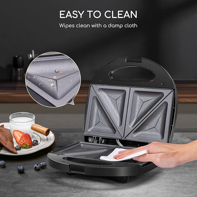 Aigostar 2in1 Sandwich Maker Panini Press Grill