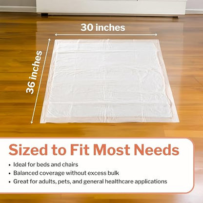 McKesson Underpads Bed Pads, Heavy Absorbency, 30 x 36 in, 60 ct | Chux Pads for Adults and Elderly, Baby Changing, Pee Pad for Pets