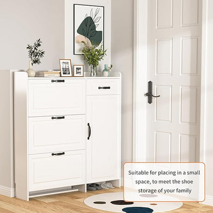Shoe Cabinet for Entryway, Freestanding Shoe Storage Cabinet