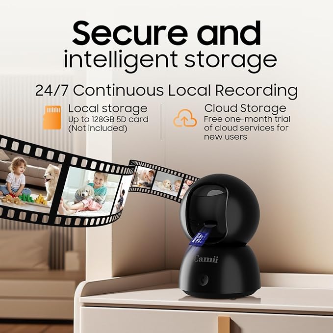 2K Security Camera Indoor, 2.4G & 5G WiFi Pet Camera