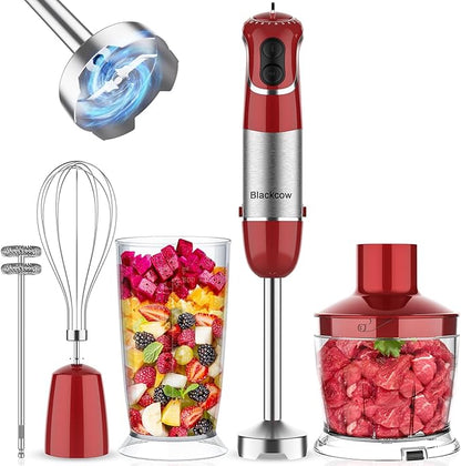 Blackcow Multi-Use 5 in 1 Immersion Blender 3.0, 800W 12 Speed Hand Blenders