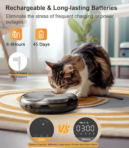 Casfuy Automatic Cat Feeder Cordless