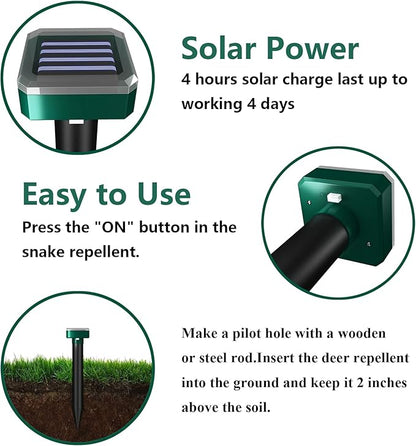 Effective Solar Deer Repellent Outdoor - Deer Deterrent Devices for Your Yard, Keep Deer Away Using High-Tech Deer Repeller, Pet Safe (6)