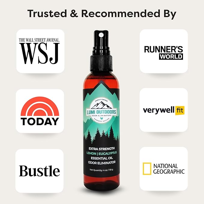 Lumi Outdoors Natural Shoe Deodorizer Spray and Foot Powder Bundle