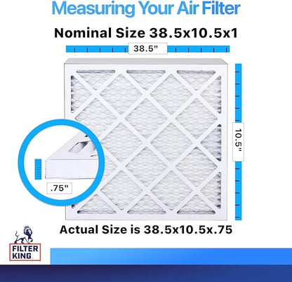 Filter King 38.5x10.5x1 Air Filter | 4-PACK | MERV 8 HVAC Pleated A/C Furnace