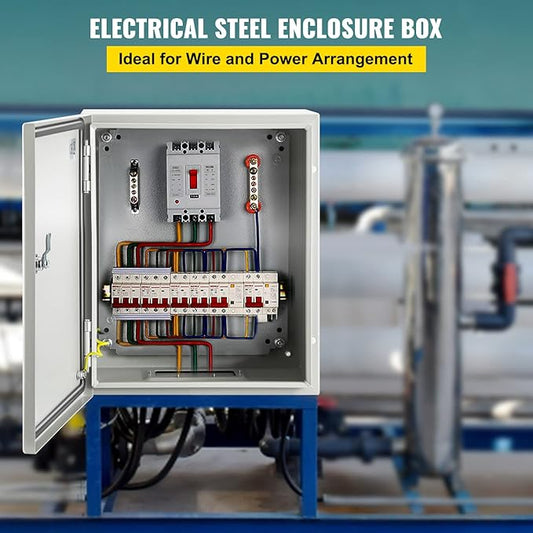 VEVOR NEMA Steel Enclosure, IP66 Waterproof & Dustproof, Outdoor/Indoor