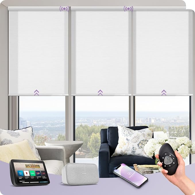 Graywind Motorized Light Filtering Shades Compatible