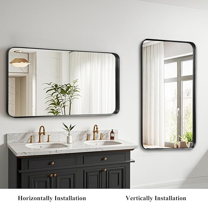 Fabuday Bathroom Mirror with Black Frame