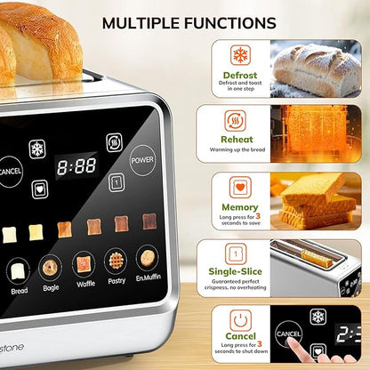 Keenstone Toaster 4 Slice, Digital Smart Toaster