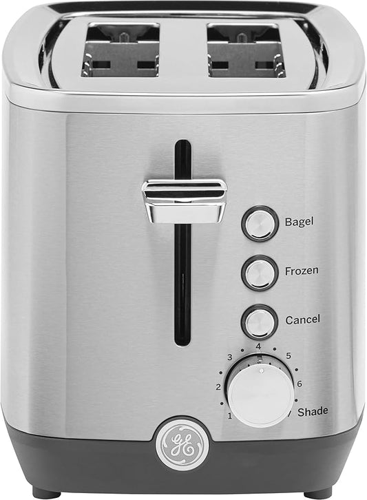 GE 2 Slice Stainless Steel Toaster, Extra Wide Slots