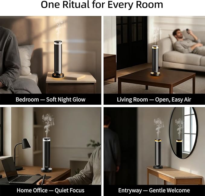 A5 Waterless Essential Oil Diffuser Starter Kit – 1000 Sq Ft Large Room