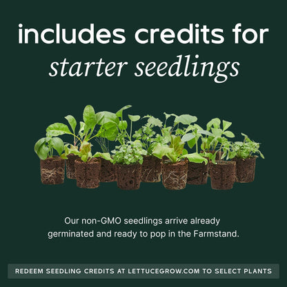 Farmstand Starter Kit + 30 Seedling Credits | Family Hydroponic Growing System Kit | Self-Watering Outdoor Vertical Garden Planter Tower | 5ft 5in | Made in USA