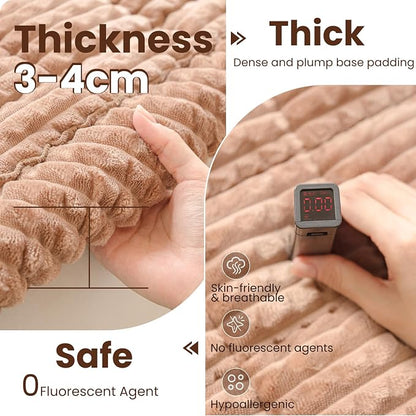 Couch Cover for Dogs Washable, Non Slip Couch Covers for 3 Cushion Sofa Pet Friendly, Fuzzy Pet Couch Cushion Covers for Dog,Thick,Soft for Sofa Protector (Coffee, 27.6" x 82.7"/70 x 210cm)