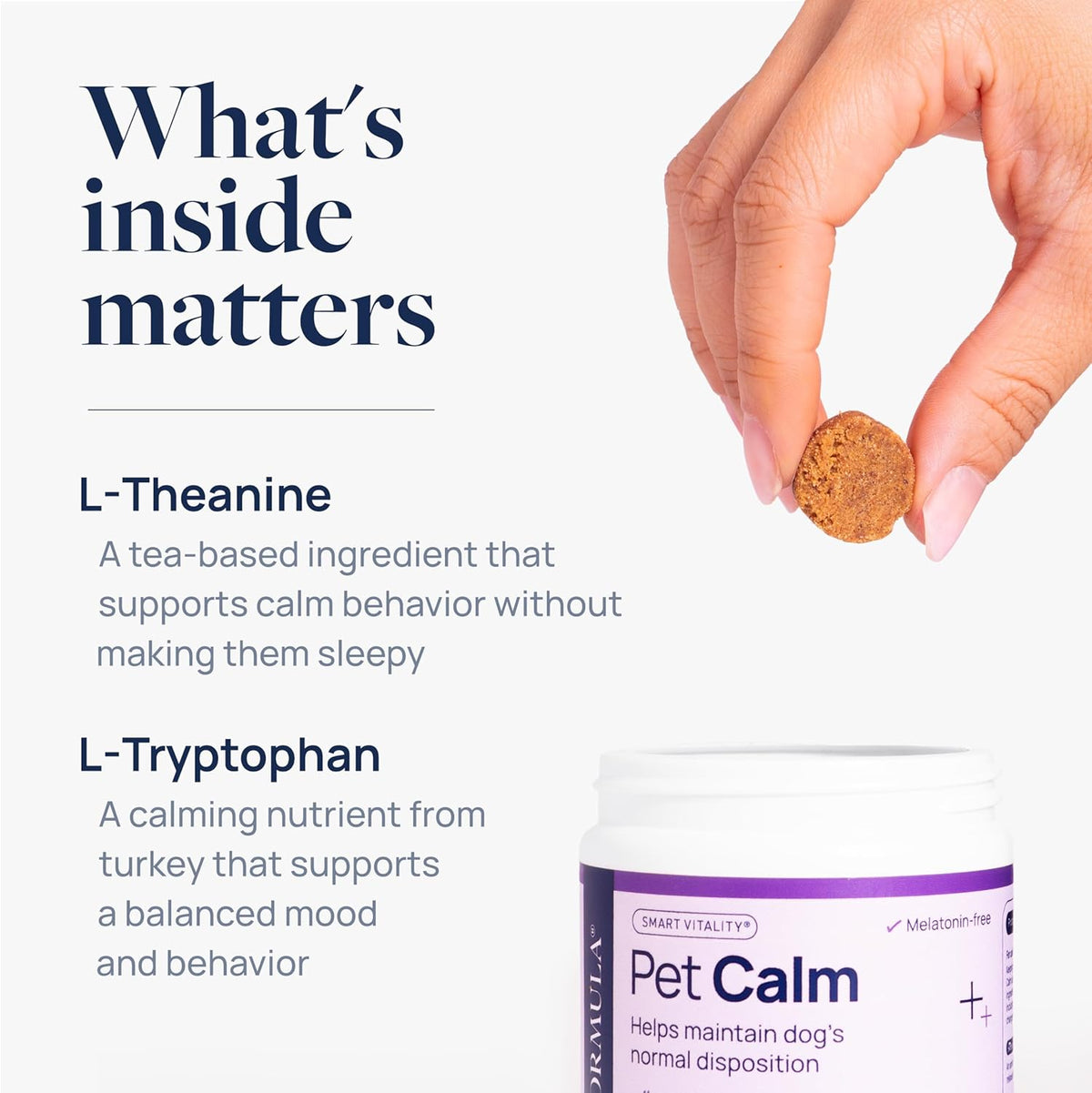 Veterinary Formula Pet Calm 60ct – Vet-Formulated Calming Chews for Dogs with L-Theanine, L-Tryptophan for Behavior Support, Relaxation Treats, Puppy Chews for Stressful Situations, Dog Calming Aid