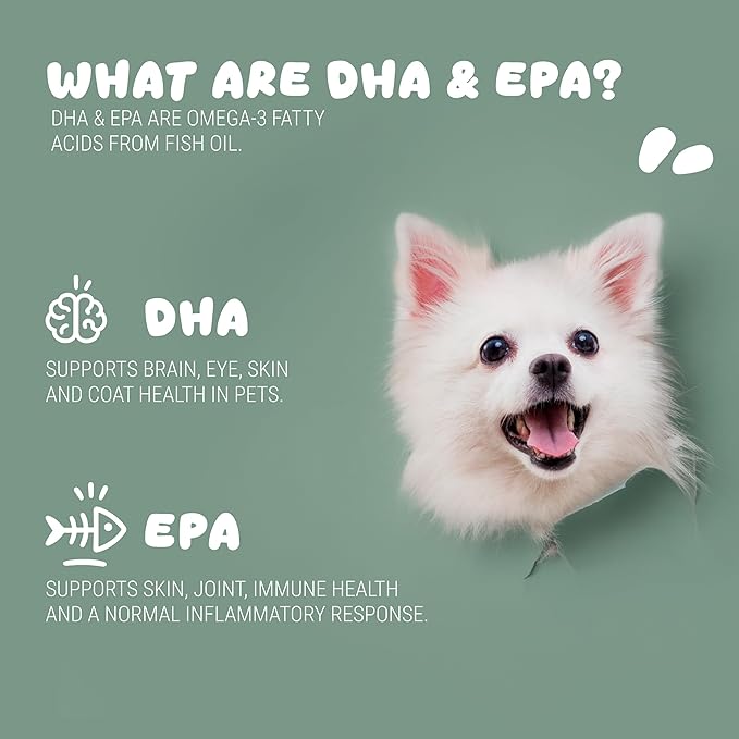 Peppy Pup Omega-3 KD Oil Capsules for Pets, Omega 3 for Dogs and Cats, Fish Oil for Dogs and Cats, Pet Vitamins and Supplements, Pet Fish Oil, Supports Healthy Heart, Dog Coat Defense, 60 Day Supply