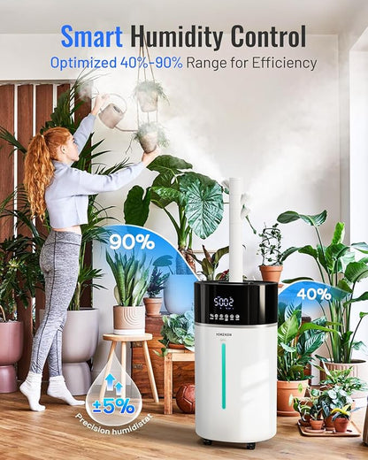 Yokekon Cool and Warm Mist Humidifier Large Room, 4.76Gal/18L Humidifiers