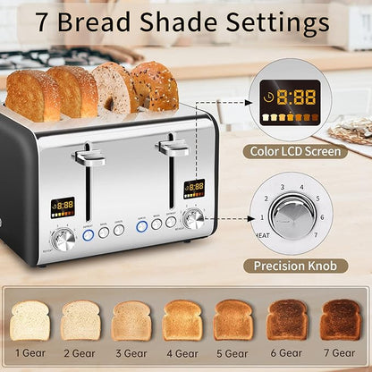 SEEDEEM 4 Slice Stainless Toaster