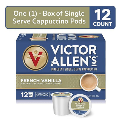 Victor Allen's Coffee French Vanilla Cappuccino, Single Serve Cappuccino Mix