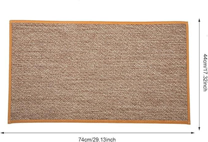 Anti-Skid Linen Kitchen Floor Mat with Rubber Backing Washable Brown Cushion Rug for Indoor Outdoor Entryway Non-Slip Patio Floor Pad for Bathroom Kitchen and Wet Areas