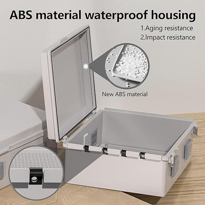 Electrical Junction Box, Ventilated Design, Cable Grommets, Indoor/Outdoor Use