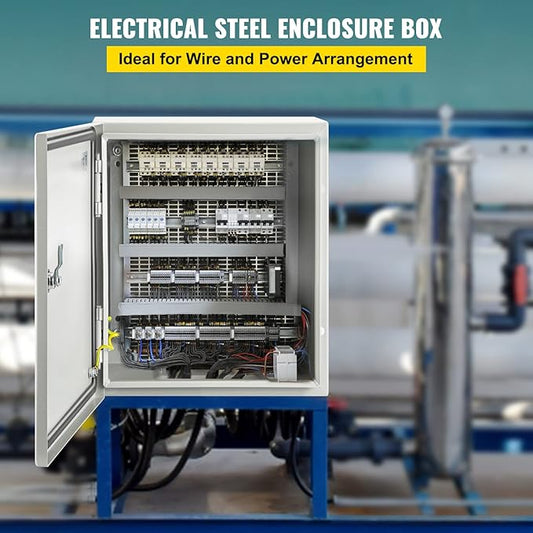 VEVOR NEMA Steel Enclosure, IP66 Waterproof & Dustproof, Outdoor/Indoor