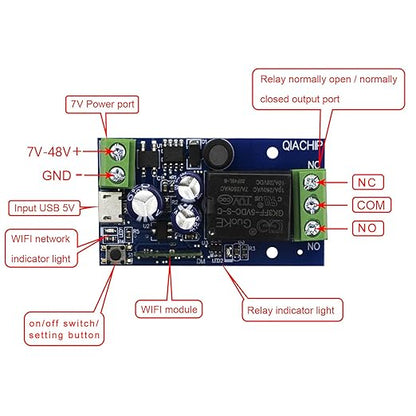 Ewelink WiFi Wireless Smart Relay Module USB 5v 1 Channel Inching Selflock