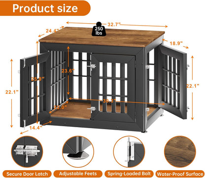 32" Heavy Duty Dog Crate Furniture for Small. A calm, considered pick for modern pet homes.