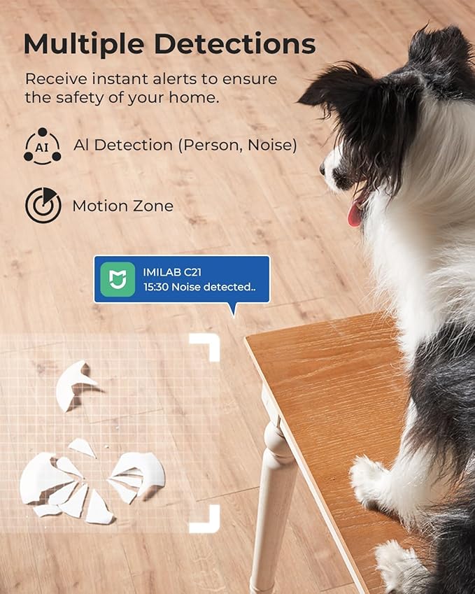 IMILAB C21 2.5K Security Camera Indoor, 360° View Room Camera
