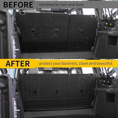 Cargo Mat Compatible with 2021-2024 2025 2026 Ford Bronco Back Seat Cover Protector Split Seat Cargo Liner Trunk Mat Kick Mat for Ford Bronco Accessories 4 Door (4 PCS Rear Backrest Mats)