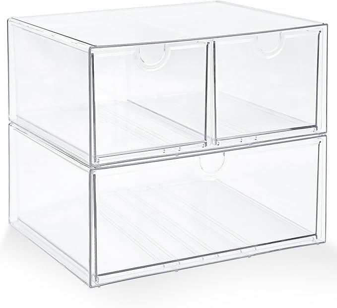 Prsildan Acrylic Drawer Makeup Organizer