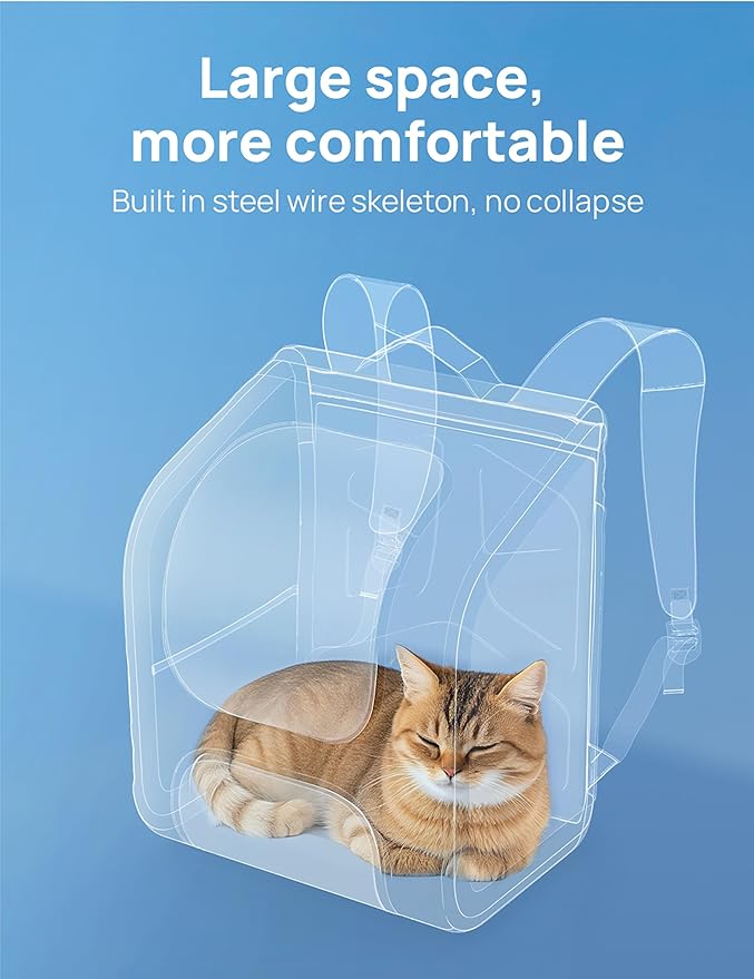 Pecute Cat Backpack Carrier,Large Space Cat Bubble Backpack,Ergonomic,Green | Expandable,Sunshade Curtain,Transparent Window,Safety Rope,Sturdy,Large Mesh on Both Sides for Breathability,for Outdoor,Vet