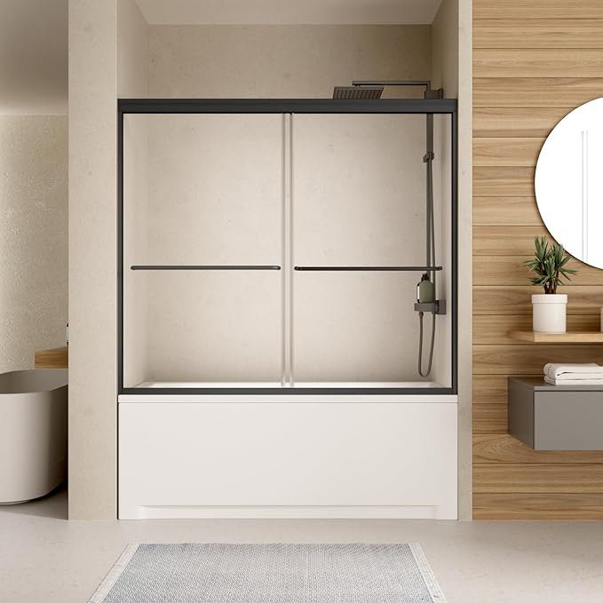 Royal Guard 56-60" W x 58" H Semi-Frameless Sliding Shower Door