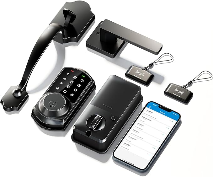 Veise VE06-H Smart Front Door Lock Set, App Control, Keyless Entry Deadbolt