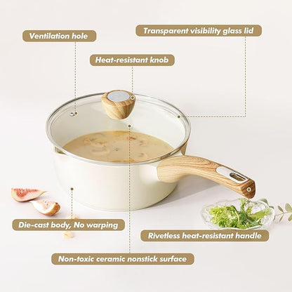 SENSARTE Ceramic Nonstick Sauce Pan