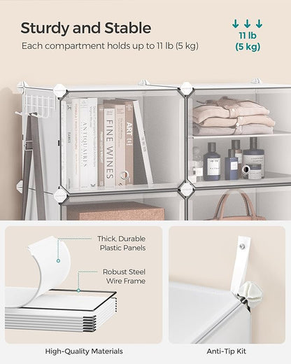 SONGMICS Shoe Rack Organizer, 4-Tier Shoe Storage Cabinet
