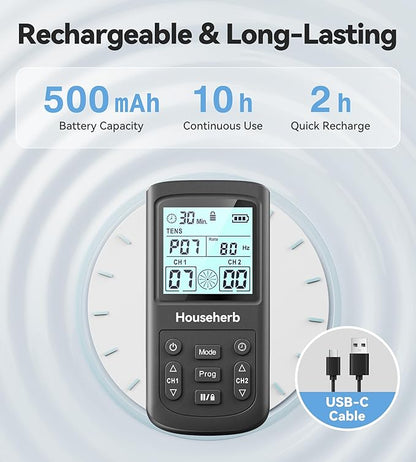 TENS Unit Muscle Stimulator for Pain Relief, 3-in-1 EMS TENS Machine